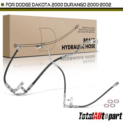 2x Manguera hidráulica de freno para Dodge Durango 2000-2002 Dakota 2000 4x4 delantera L & R Foto 1 de 4