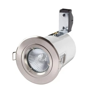12V Fire Rated Downlight Straight brushed chrome - Picture 1 of 1