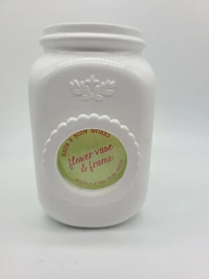 Bath And Body Works белая керамическая цветочная ваза и рама канистра дизайн банки для каменщиков - Изображение 1 из 4