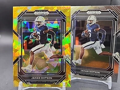 Jahan Dotson - 2023 Prizm Draft - Gold Cracked Ice And Base #44 - Penn State - Image 1 of 3