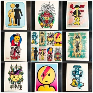 Signed Lance Mountain Designs Set 8 Doughboy Pro Rider Graphic 11" x 13" Prints - Picture 1 of 10