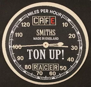 Ton Up Woven Iron on Patch, Cafe Racers, Smiths Speedo, England, Motorcycles - Picture 1 of 1