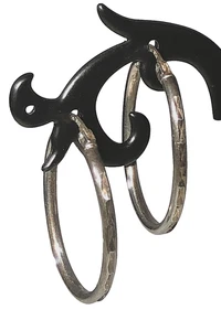 925 Sterling Silver Textured Pair Oval Hoop Earrings ~29mmT X 20mmW FAS Marked - Picture 1 of 10