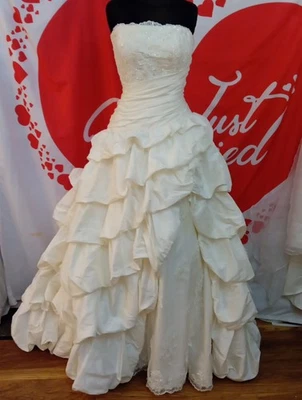 Wedding dress size 10 ivory taffeta Sincerity, see measurement chart, Y - Image 1 of 4