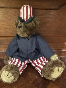 Vintage 1993 Beanie Baby American Patriot Uncle Sam Patriotic Bear 4th of July - Picture 1 of 4