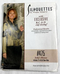 Camicetta Judy's Silhouettes Peggy Sagers modello da cucire #475 taglia 1-4 5 W e 8 W - Foto 1 di 5