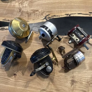 Vintage Group Lot Of 6 Bait Cast Fishing Reel Reels Dirty - Picture 1 of 12