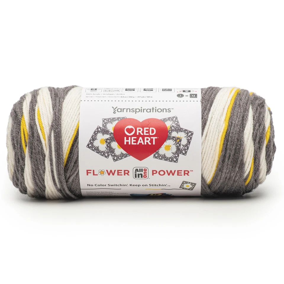 Red Heart All In One Granny Square Yarn-DAISY DO - 3 Pack - Image 1 of 1