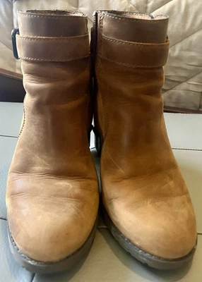 Коричневые кожаные ботильоны Clark's размер 7 - Изображение 1 из 4