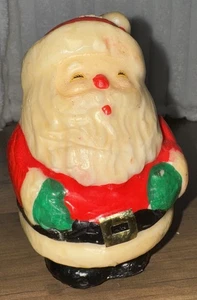 Vtg Wax Santa Claus Jolly Old Saint Nick Christmas Holiday Candle - Unused 6” - Picture 1 of 9