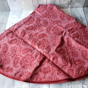 New - RH Restoration Hardware Red Thai Silk Christmas Tree Skirt - Picture 1 of 8