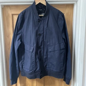 Paul Smith Navy ‘leaf print lining detailing ’ Bomber Jacket, size XL - Picture 1 of 14