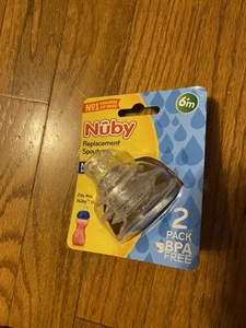 Nuby No-Spill Replacement Spouts 9955 2 Pieces - Picture 1 of 3