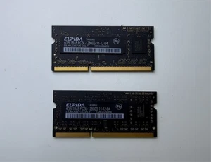 8GB RAM 2x4GB Elpida PC3-12800S Laptop Memory Module EBJ40UG8EFU5-GNL-F - Picture 1 of 1