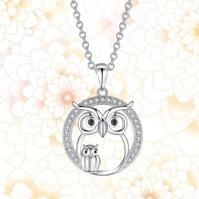 Black Pendant for Casual and Formal Wear Collana Ciondolo Di Zircone - Immagine 1 di 4