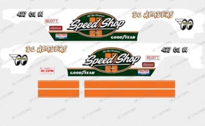 55 CHEVY GASSER (NONE-WHITE TONER) DECALS SPEED SHOP V1 - Picture 1 of 1