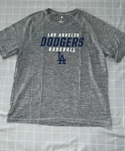🔥*RARE* MLB Genuine Merchandise Los Angeles Dodgers Heathered Gray Shirt - XL - Picture 1 of 4