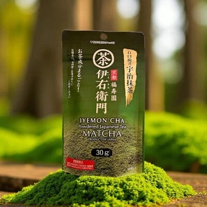 Ujinotsuyu IYEMON Cha Japanese Premium Stone Ground Matcha Tea Poweder 30g - Picture 1 of 10