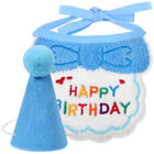  Cat Dog Birthday Hat Crown Pet Bib Set Party Supplies Scarf