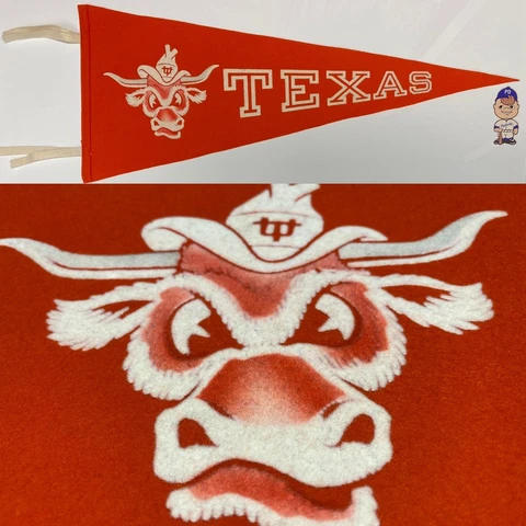 Vintage Texas Longhorns Long Horns College University Austin Pennant 11.5x29.5 Cover