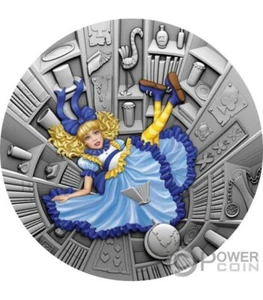 Niue Dollar 2021 -Alice  im Wunderland- Queen Elisabeth- 1 Oz Silber  - Bild 1 von 4