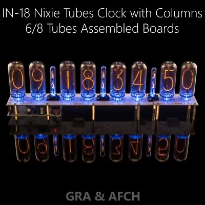 IN-18 Nixie Tube Clock [4, 6, 8 Tubes Boards] [WITHOUT TUBES] 12/24H SlotMachine - Image 1 of 4