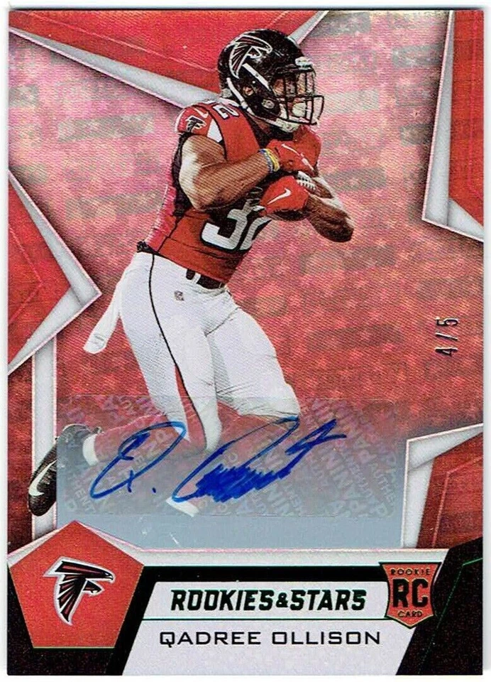 2019 Panini Rookies Stars Longevity Signatures Green QADREE OLLISON 154 4/5 Auto - Image 1 of 1