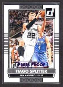 TIAGO SPLITTER  2014-15 PANINI DONRUSS #87 - PURPLE PRESS PROOF #d/199