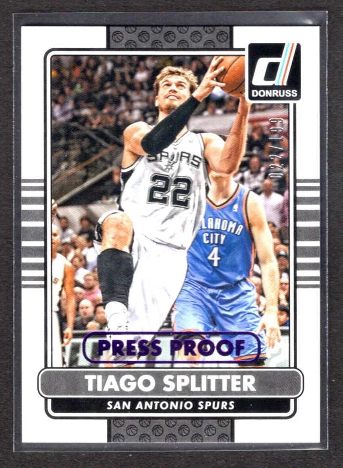 TIAGO SPLITTER  2014-15 PANINI DONRUSS #87 - PURPLE PRESS PROOF #d/199 - Image 1 of 1
