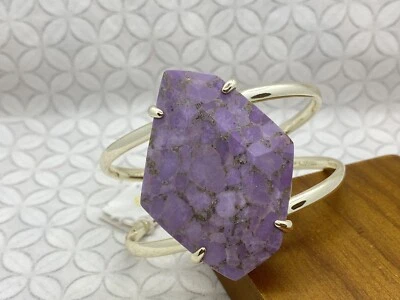 Kendra Scott Macie Statement Cuff Bracelet Bronze Veined Lilac Magnesite Gold Tn - Image 1 of 4