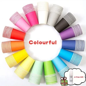 10Pcs 9Ounce Disposable Paper Cups Party Cups Drinking Cups for Party Holiday - Picture 1 of 69