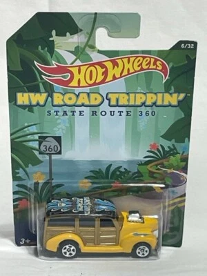 Hot Wheels Road Trippin 6 of 32,  State Route 360, 40's Woodie Yellow, 1/64, NIB - Image 1 of 4