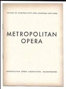 Risë Stevens & Richard Tucker "Carmen" Playbill Metropolitan Opera 1952 - Imagen 1 de 2