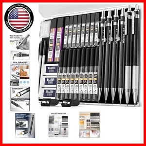 Complete 34PCS Mechanical Pencils Set with Assorted Leads for Precision Drawing - Picture 1 of 9