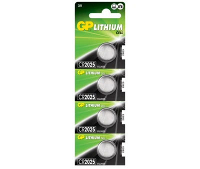 4 x GP Lithium CR2025 DL2025 CR 2025 3V Coin Cell Battery - Image 1 of 2