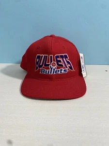 Vintage 90s Washington Bullets Starter Red Snapback Hat Cap NBA Basketball - Picture 1 of 7