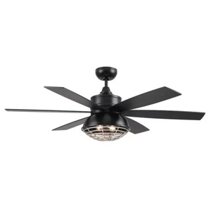 Craftmade Transitional 52" Rugged Fan, Flat Black/Painted Nickel - RGD52FBPN6 - Picture 1 of 1