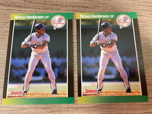 1989 Donruss #245 Rickey Henderson | Two Cards | NM+ Condition