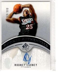 🔥 2006/07 SP AUTHENTIC RODNEY CARNEY #106 ROOKIE AUTO 108/999 🔥 - Bild 1 von 1