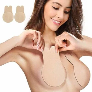 Adhesive Bra, Backless Sticky Tape Reusable Push Up Nippleless Covers A - Picture 1 of 5