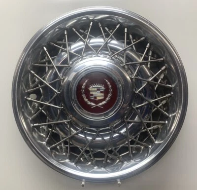 Cadillac 1986-1987 tracción trasera 15" radios de cable tapacubos cubierta de rueda Fleetwood Brougham Foto 1 de 4