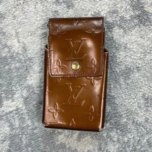 Louis Vuitton Monogram Vernis Greene Cigarette Case Pochette Brown Copper TH0013 - Picture 1 of 16