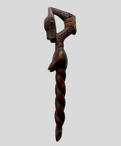 Old Baule Gong Beater LAWLE Authentic African tribal art 28cm - Picture 1 of 10