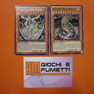 ORIGINAL YU-GI-OH! DARK AND MALEFIC RAINBOW DRAGON 2 CARD LOT English - Picture 1 of 1
