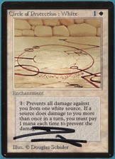 Circle of Protection: White Beta NM White Common SIGNED CARD (221064) ABUGames