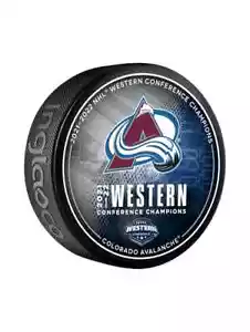2022 NHL Western Conference Champions Colorado Avalanche Puck - Bild 1 von 2