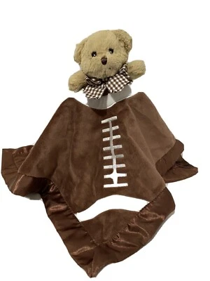 Bearington Baby Football Lovey Blanky Touchdown Brown Bear Security Blanket - Imagem 1 de 4