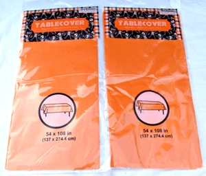 Lote de 2 manteles diarios Halloween 108" x 54" naranja - Imagen 1 de 5
