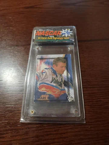 Limited Edition Nascar 24k Gold Press Pass Card Mark Martin Cover
