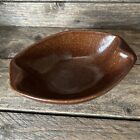 Roseville Raymor Pottery USA Brown  Oval 6.5" Covered Dish (2 PC) #156